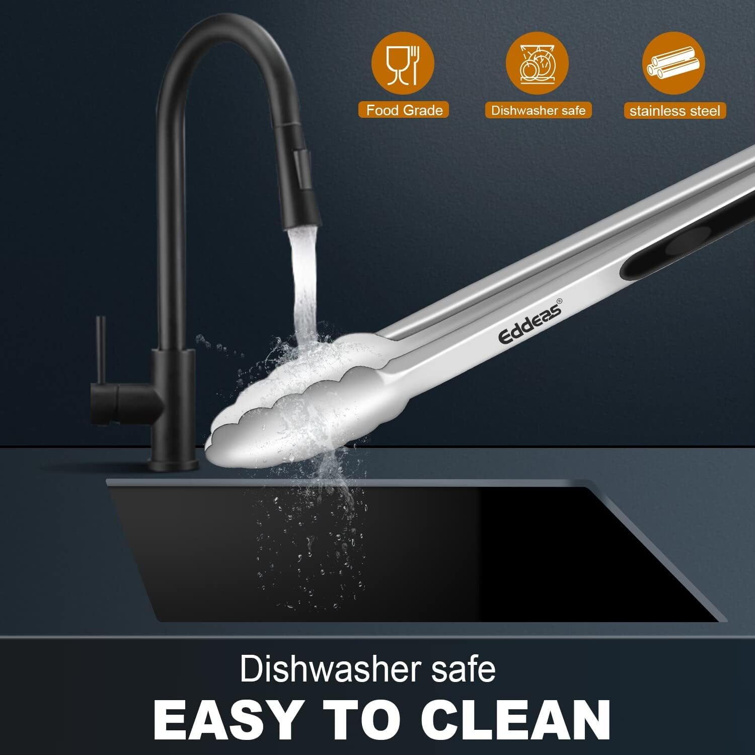 Tongs For Cooking - Heat Resistant 600 Degrees Stainless Steel Kitchen Tong